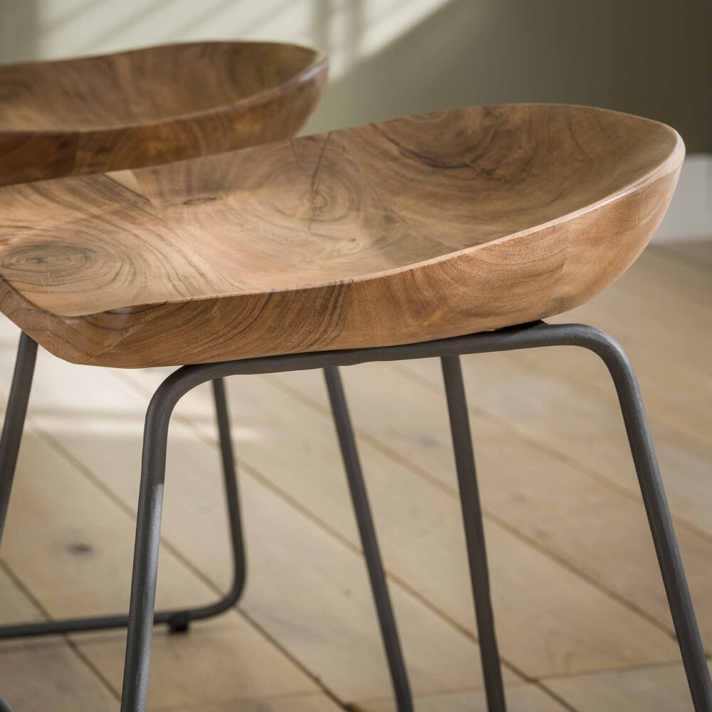 Hocker Holz ergo. VPE2 / Massive Akazie natur – Bild 4