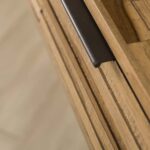 Flurtisch 4L Teca-Streifen / Teakholz verwittert – Bild 4