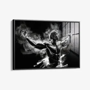 Arnold Schwarzenegger - Glas 80x120 cm / Mit Rahmen (schwarz)