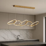 Hängeleuchte Aurora – Design 5 Ringe Gold 120 cm – Bild 5