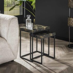Beistelltisch Black & Gold set/2