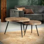 Couchtisch Acier goud Ø55 set/2 – Bild 3