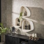 Wandregal Stein breit / Marmorverbundstoff – Bild 2
