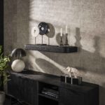 Wandregal 100 cm metallisch / grau