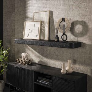 Wandregal 150 cm metallisch / grau