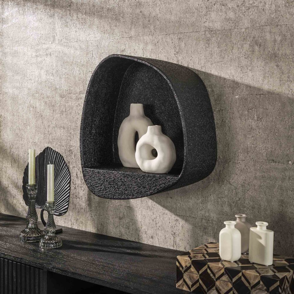 Wandregal metallic breit / Grau – Bild 1