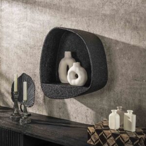 Wandregal metallic breit / Grau