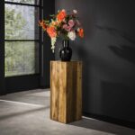 Blumensäulenstamm 85 cm / Massives recyceltes Teakholz – Bild 2