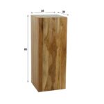 Blumensäulenstamm 85 cm / Massives recyceltes Teakholz – Bild 5