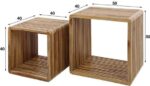 Couchtisch-Set/2 Rippen / Teakholz verwittert – Bild 3