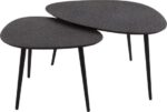 Couchtisch-Set/2 dreieckig metallic / Grau – Bild 3