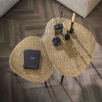 Couchtisch-Set/2 dreieckig metallic / Bronze antik / Bronze antik – Bild 2