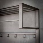 Garderobe Industrie 2x6 Hakenstange - Hutablage/Silber – Bild 4