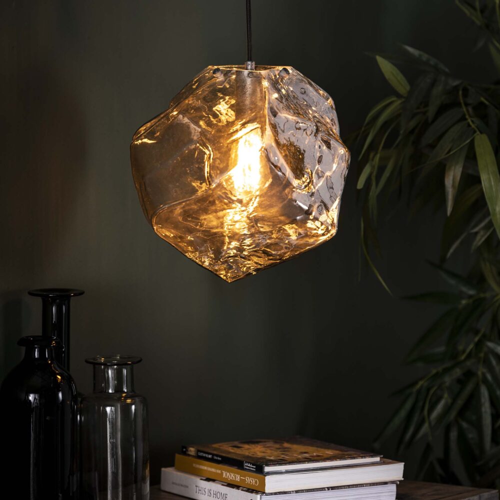 Hängelampe 1L Rock verchromt / verchromtes Glas – Bild 1