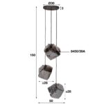 Hängelampe 3L Meteor stepped – Bild 3