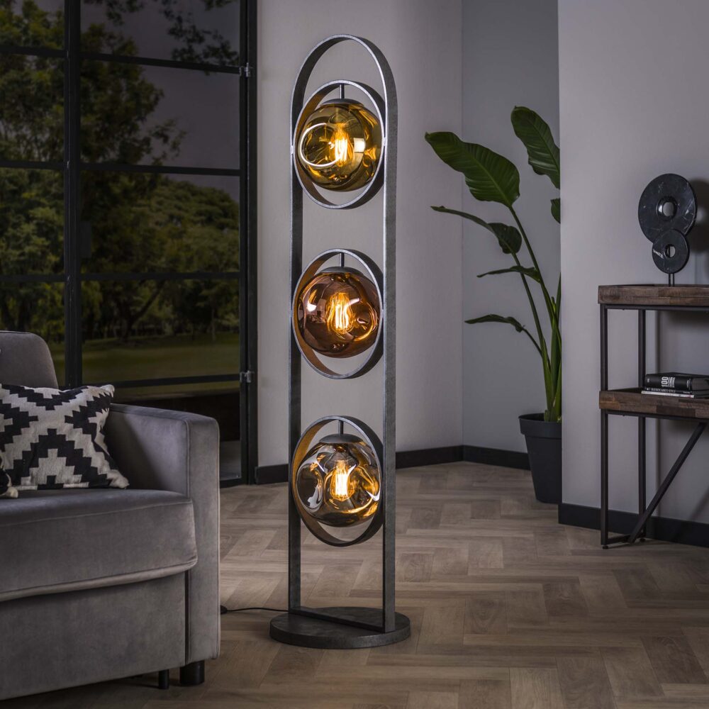 Stehleuchte 3L stellar / Altsilber – Bild 1