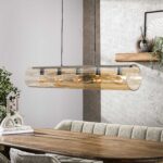 Hängelampe 5L Röhre Braunglas / Artic schwarz – Bild 2