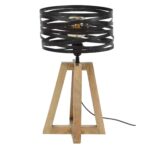 Tischleuchte Twist Holzkreuzgestell / Schiefergrau – Bild 5