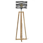 Stehleuchte Twist Holzkreuzgestell / Schiefergrau – Bild 3