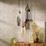 Hängelampe 5L Stufenkokon-Mischglas / Schwarz – Bild 2
