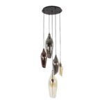 Hängelampe 5L Stufenkokon-Mischglas / Schwarz – Bild 5