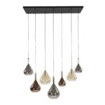 Hängelampe 4+3 Flügel Mixglas / Schwarz – Bild 5