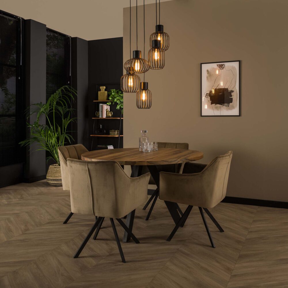 Hängelampe 5L Stufenmix Metall/Anthrazit – Bild 1