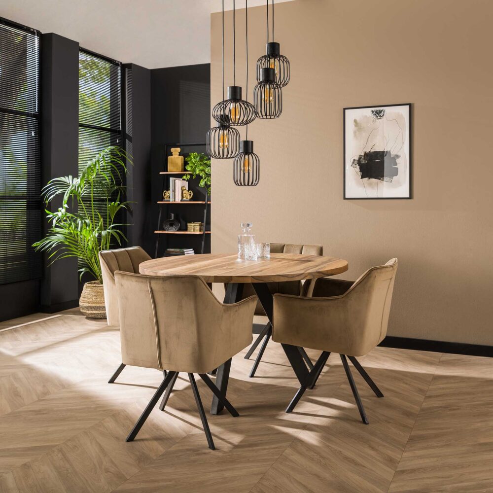 Hängelampe 5L Stufenmix Metall/Anthrazit – Bild 2