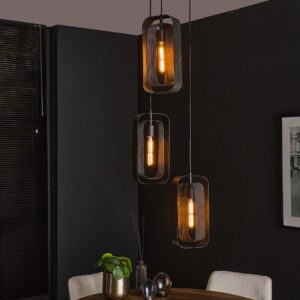 Hängelampe 3L Mesh rotierbar / Artic schwarz