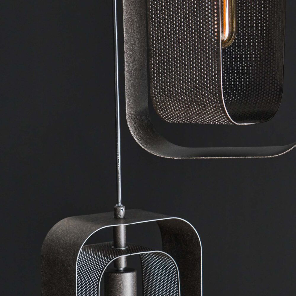Hängelampe 3L Mesh rotierbar / Artic schwarz – Bild 4