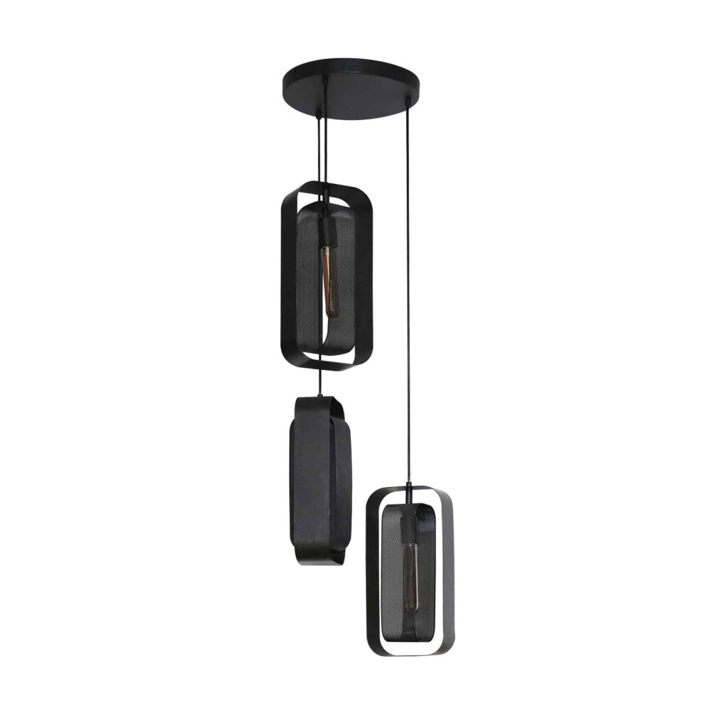 Hängelampe 3L Mesh rotierbar / Artic schwarz – Bild 5