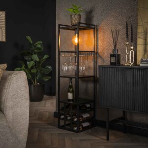 Weinregallampe dekorieren / Holzkohle
