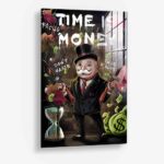 Time Is Money – Glas 40x60 cm / Ohne Rahmen