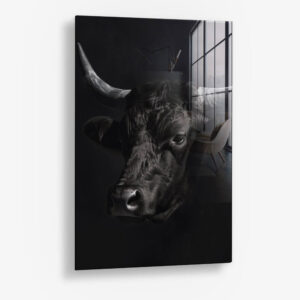 Cow Horns – Glas 60x90 cm / Ohne Rahmen