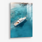 Mediterranean Yacht – Glas 40x60 cm / Ohne Rahmen