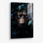 Jungle Bear – Glas 80x120 cm / Ohne Rahmen