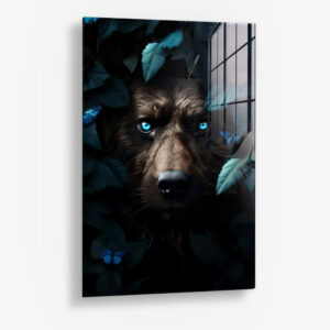 Jungle Bear – Glas 80x120 cm / Ohne Rahmen