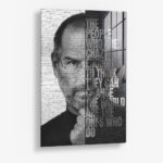Steve Jobs – Glas 60x90 cm / Ohne Rahmen