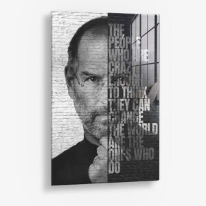 Steve Jobs – Glas 60x90 cm / Ohne Rahmen