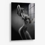 Body Black White – Glas 60x90 cm / Ohne Rahmen