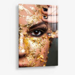 Golden Mask – Glas 80x120 cm / Ohne Rahmen