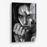 Painted Face – Glas 60x90 cm / Ohne Rahmen