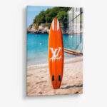 The Surf Board II – Glas 80x120 cm / Ohne Rahmen