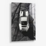 Vintage Racing – Glas 60x90 cm / Mit Rahmen (schwarz)