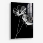 X-Ray Flowers – Glas 100x150 cm / Ohne Rahmen