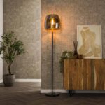 Stehleuchte 1L Treibglas / Rauchgraues Glas