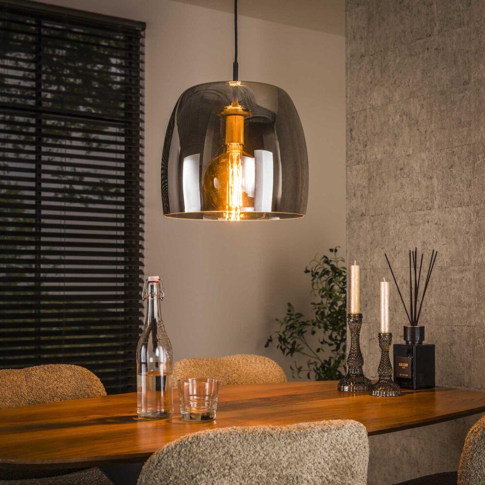 Hängelampe 1L Treibglas / Rauchgraues Glas – Bild 1