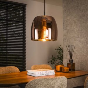 Hängelampe 1L Treibglas / Kupferfarbenes Glas