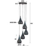 Hängelampe 5L Punch stepped – Bild 3