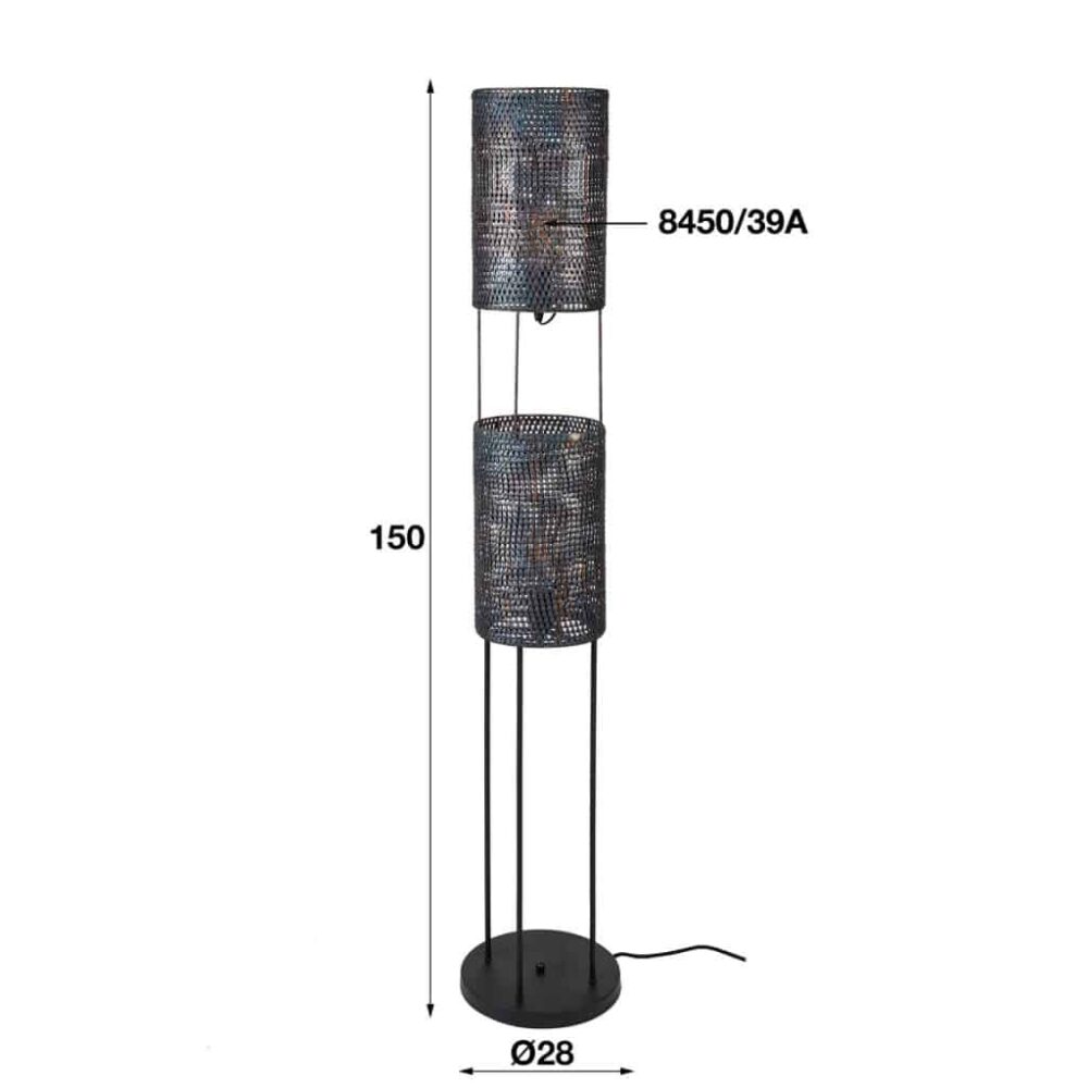 Stehlampe 2L Cylinder Mesh – Bild 4